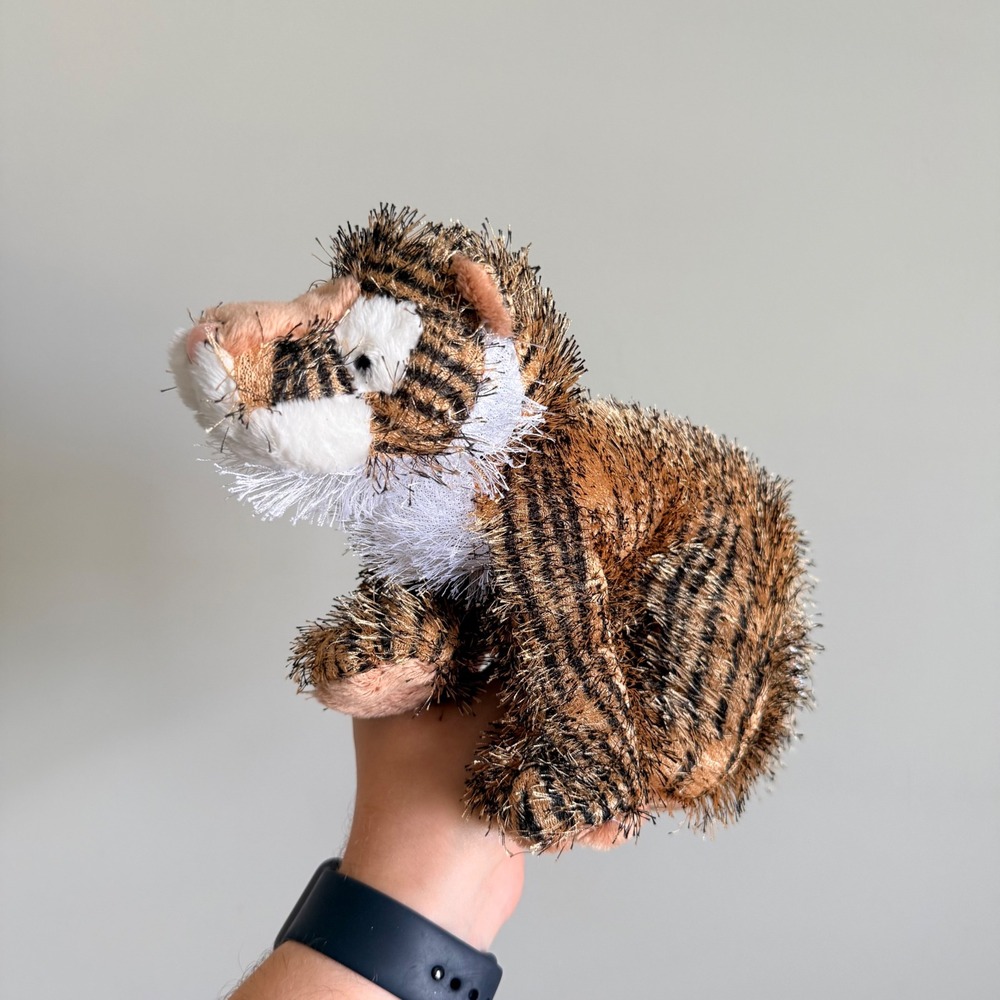 Ganz Webkinz Tiger Plush Stuffed Animal‎ Orange Black Striped HM012 Tinsel Fur